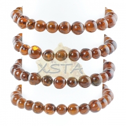 Dark butterscotch natural amber bracelet